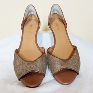 Nine West Brown Leather Sandals